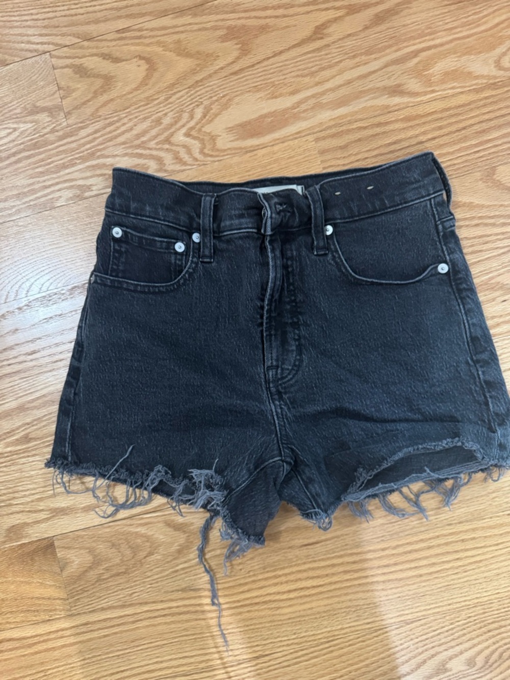 Madewell black Denim Cutoff Shorts